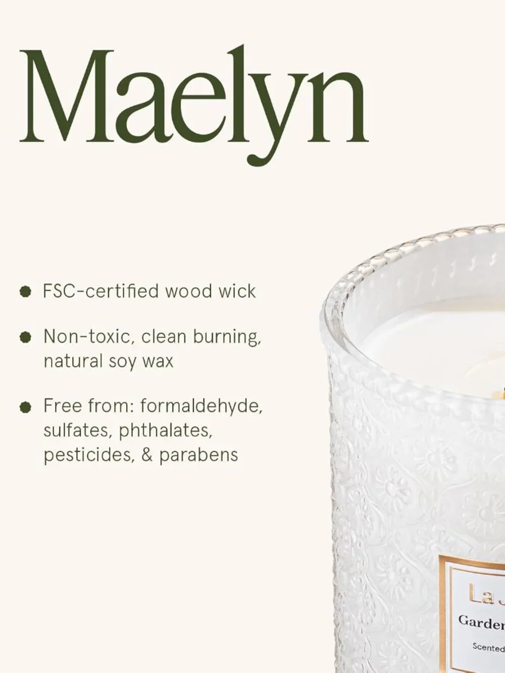 LA JOLIE MUSE Gardenia & Ylang Ylang Soy Candle 19 oz Brand New in Box NIB
